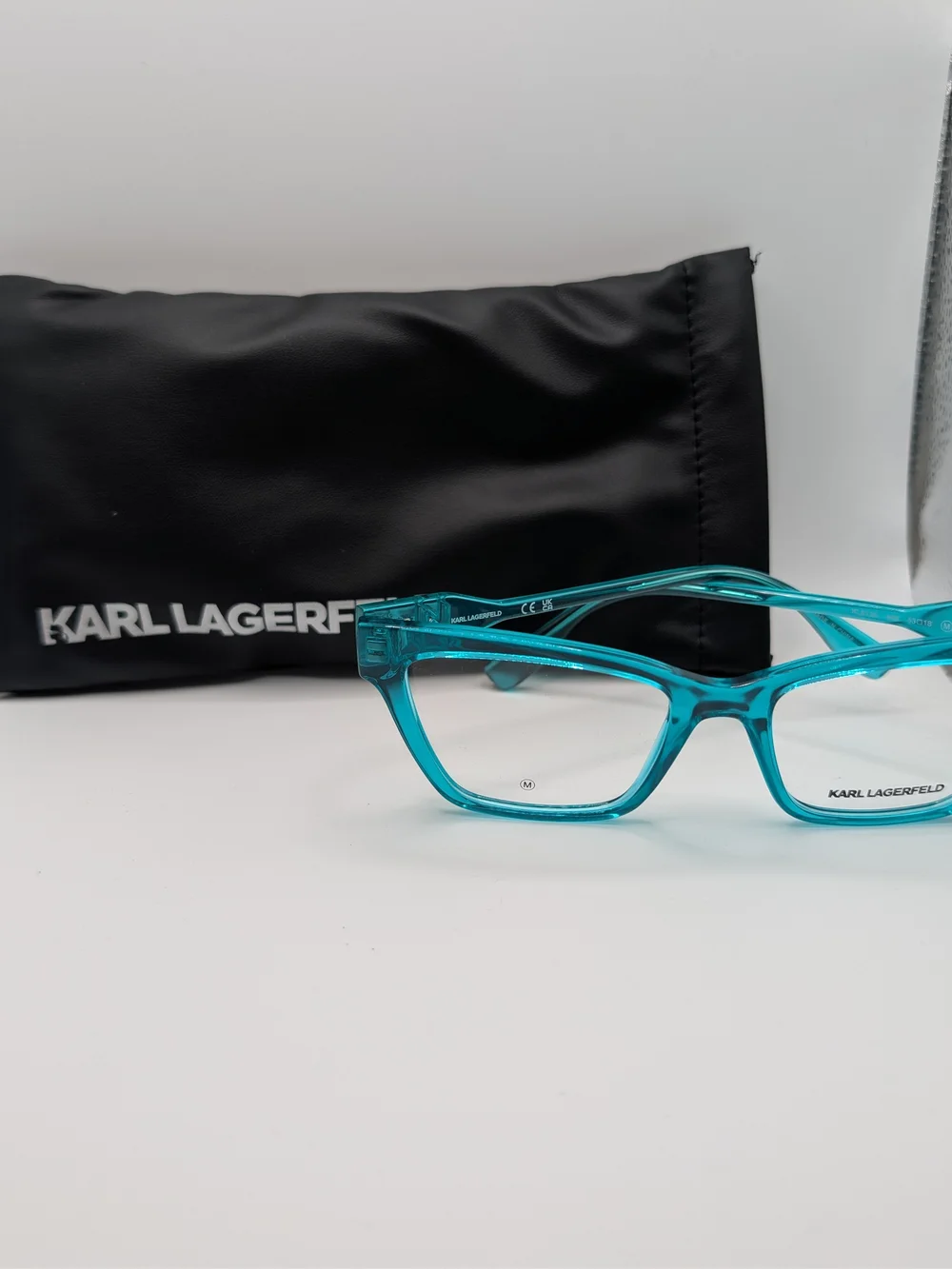 ​Karl Lagerfeld KL6135 Aqua Turquoise Cat Eye Eyeglass Frames NWT 53-18-140